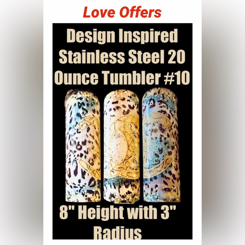 Tumbler 20 Ounce Design Inspired New in Box Stainless Steel Homemade